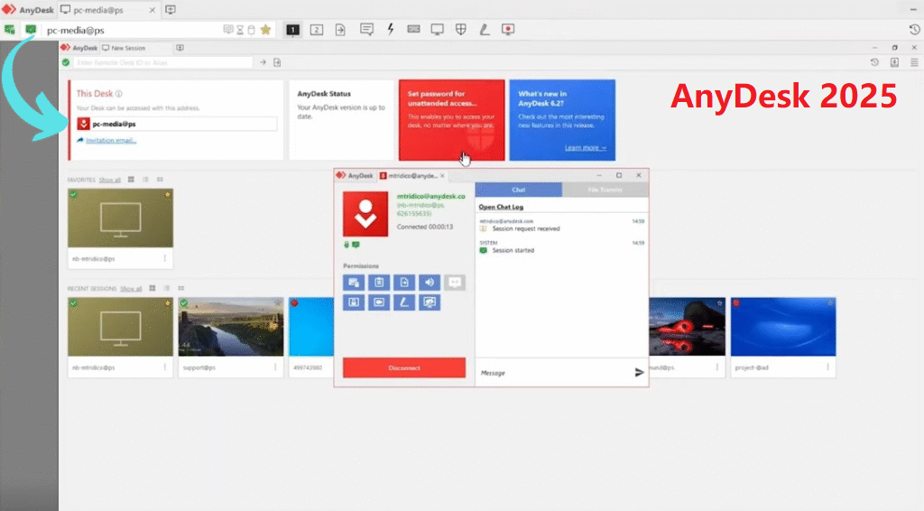 Getintopc AnyDesk Dashboard