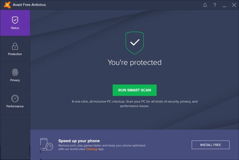 Avast Antivirus Pro 2025 interface Screenshot